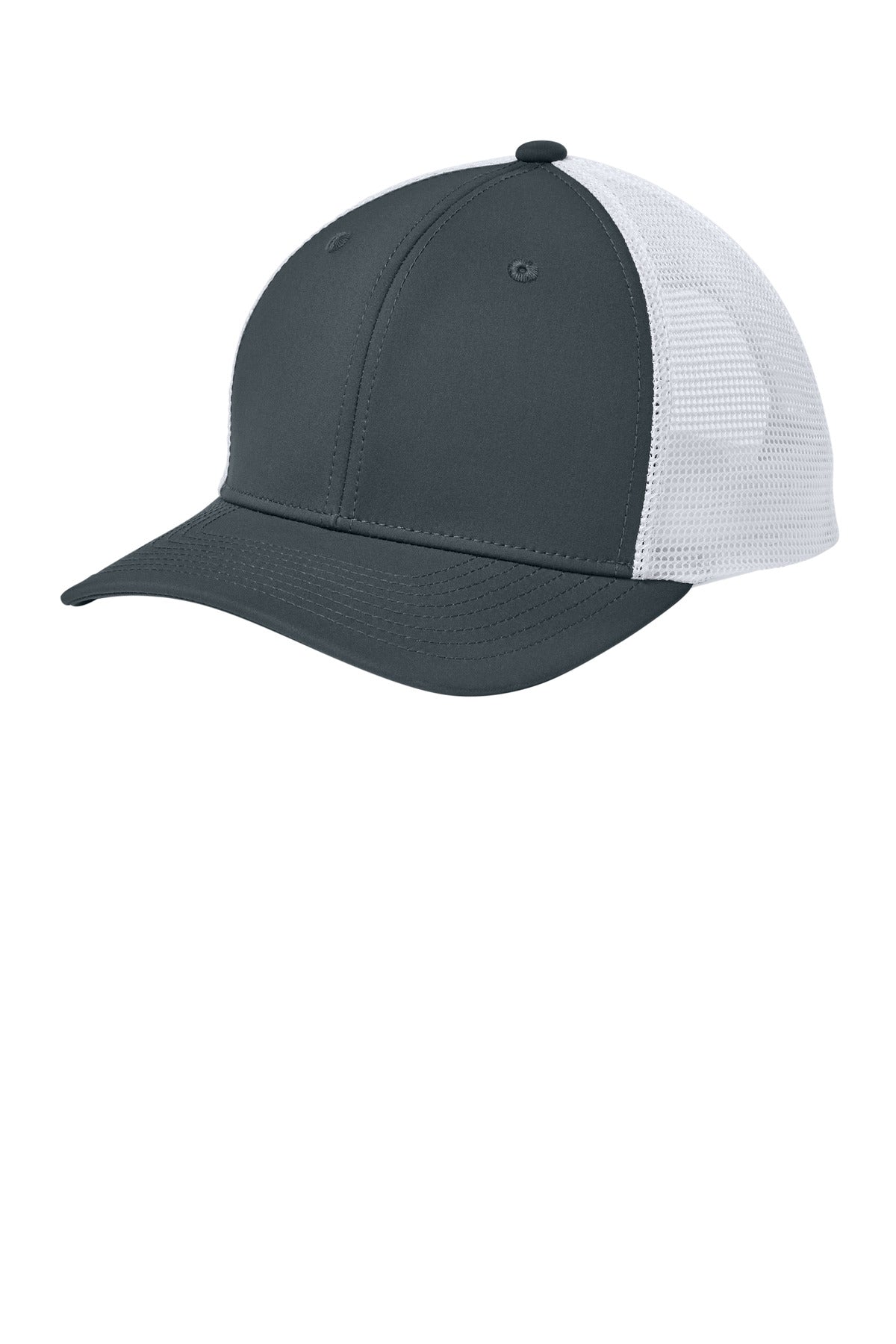 Sport-Tek Club Trucker Cap STC46 Iron Grey/ White