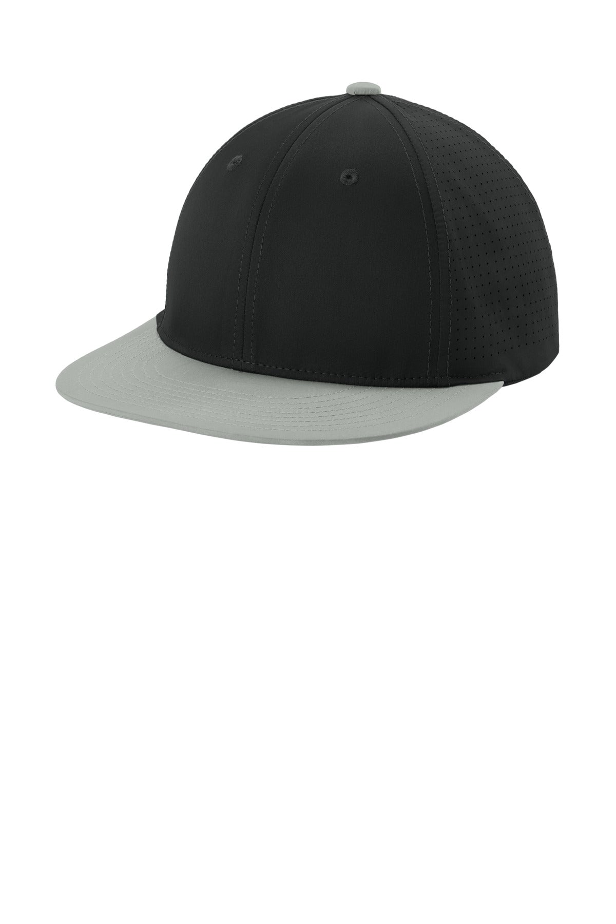 Sport-Tek Pro-Cut Stretch-Tek Cap STC64 Black/ Silver/ Black