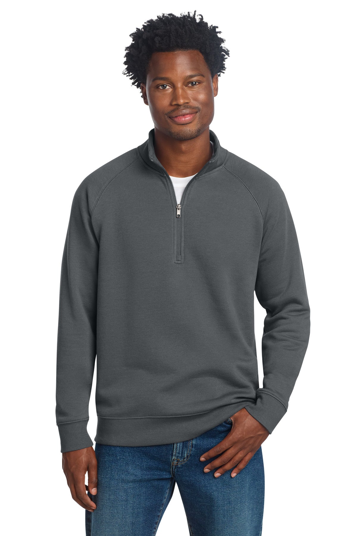 Sport-Tek Drive Fleece 1/4-Zip Pullover STF202 Dark Smoke Grey