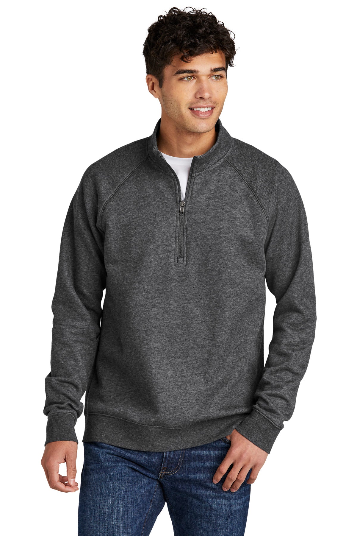 Sport-Tek Drive Fleece 1/4-Zip Pullover STF202 Graphite Heather