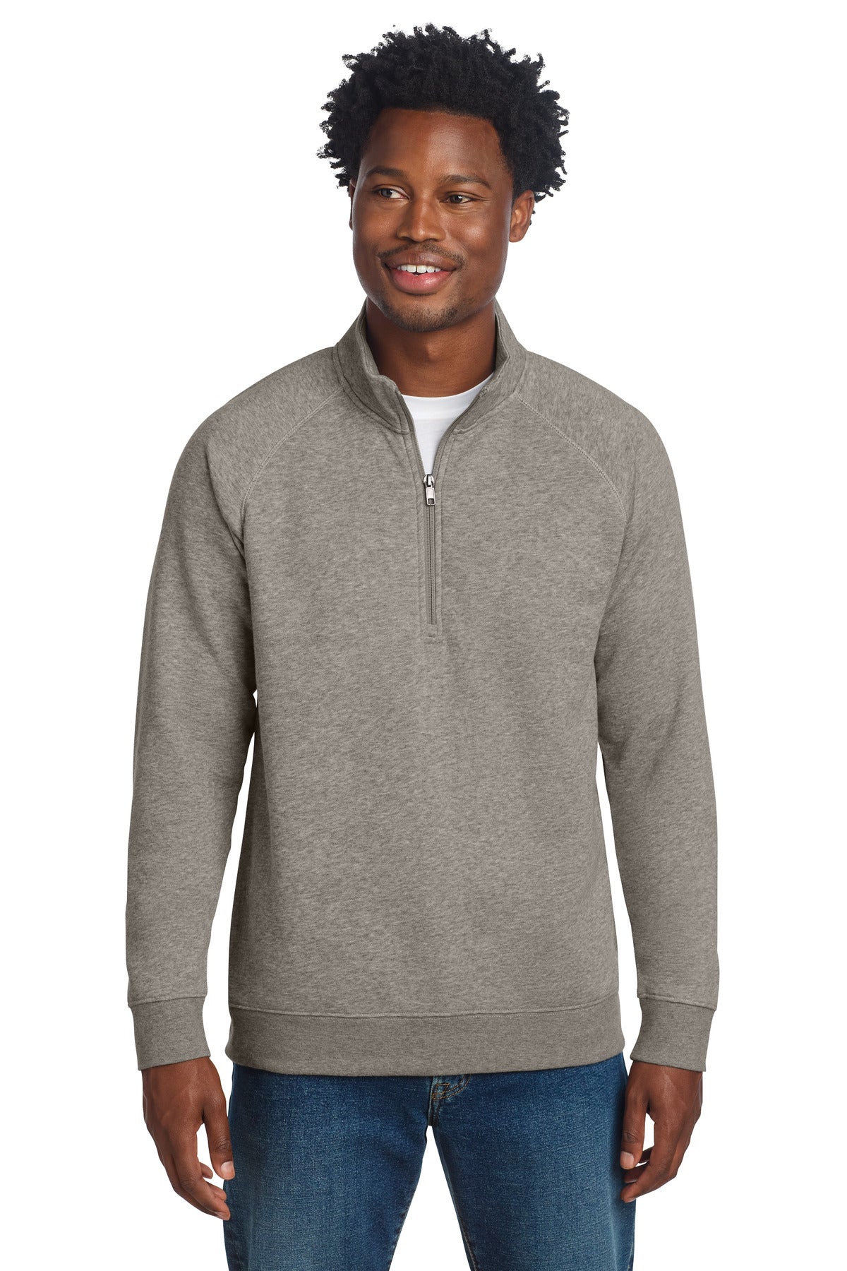 Sport-Tek Drive Fleece 1/4-Zip Pullover STF202 Vintage Heather