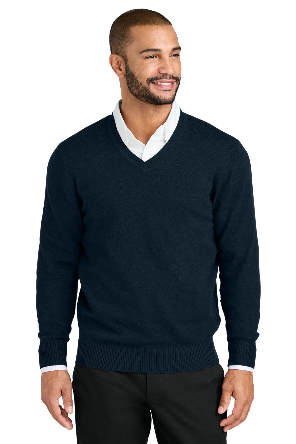 Port Authority Easy Care V-Neck Sweater SW2850 River Blue Navy