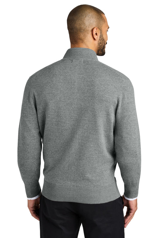 Port Authority Easy Care Full-Zip Sweater SW2901 Medium Heather Grey