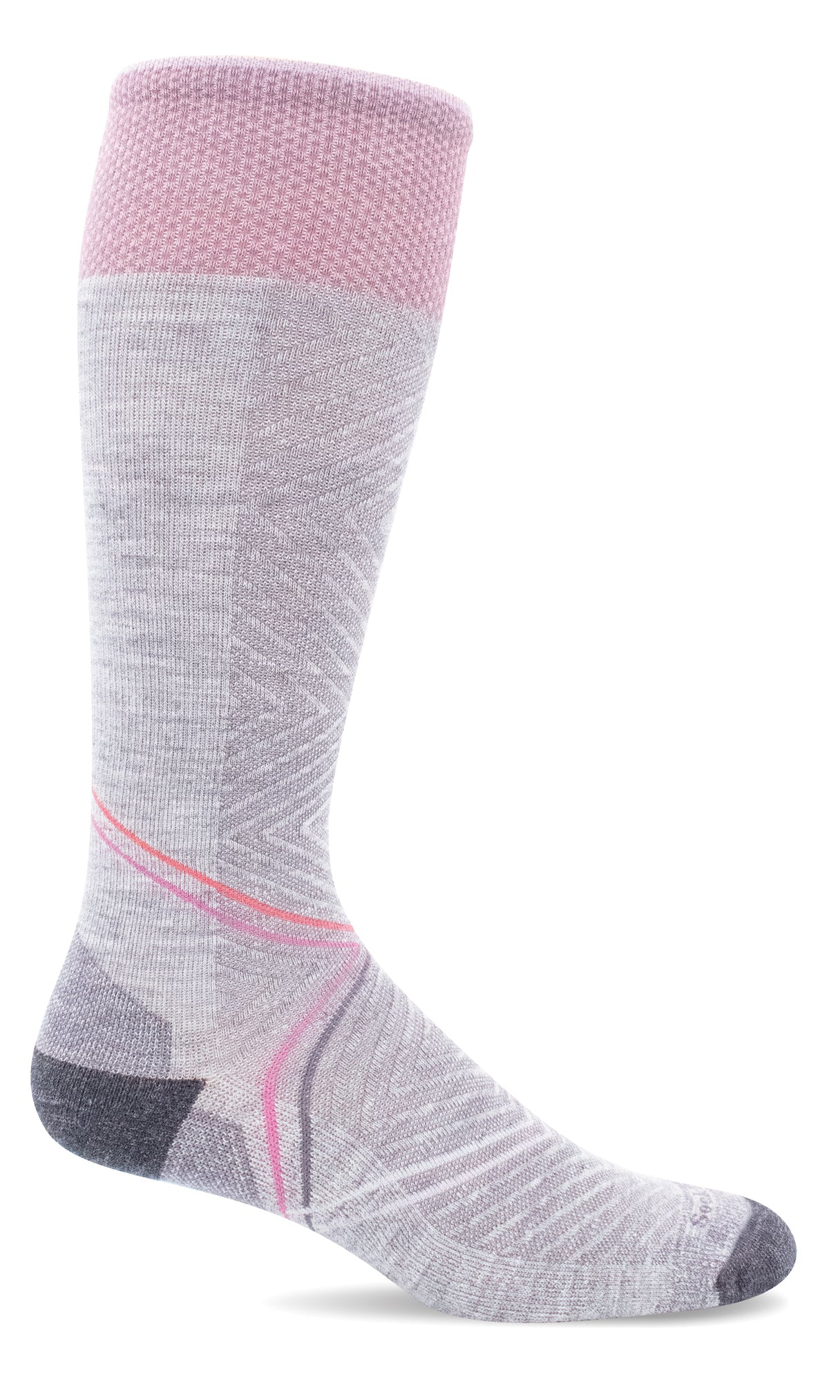 SockWell SW42W Women's Firm Graduated Compression Pulse Knee High Lt. Grey