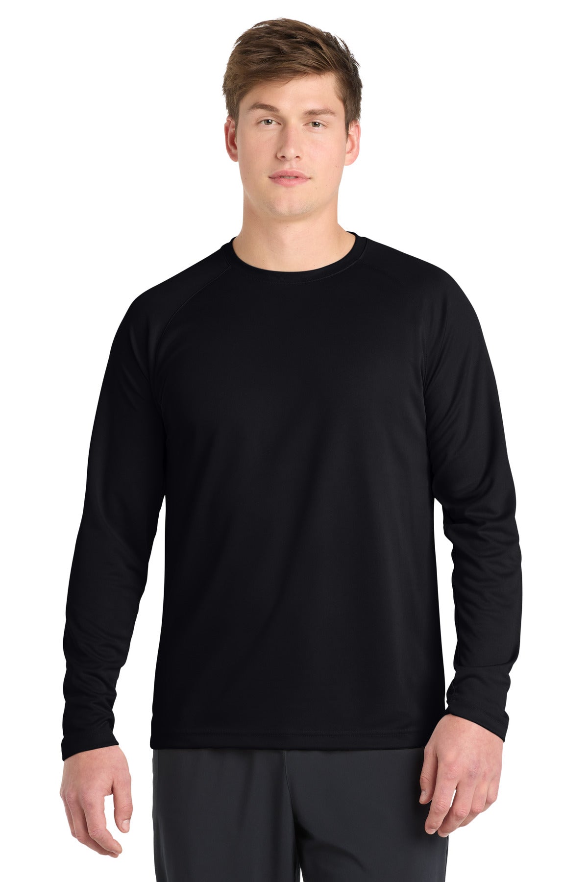Sport-Tek Dry Zone Long Sleeve Raglan T-Shirt T473LS Black