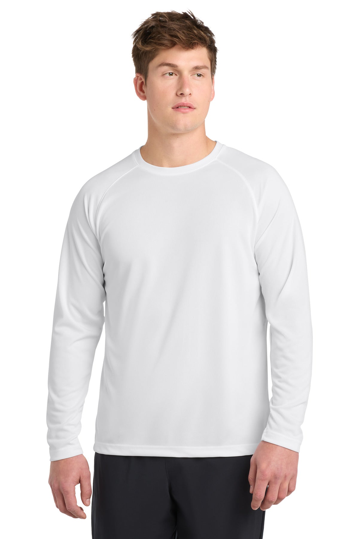 Sport-Tek Dry Zone Long Sleeve Raglan T-Shirt T473LS White