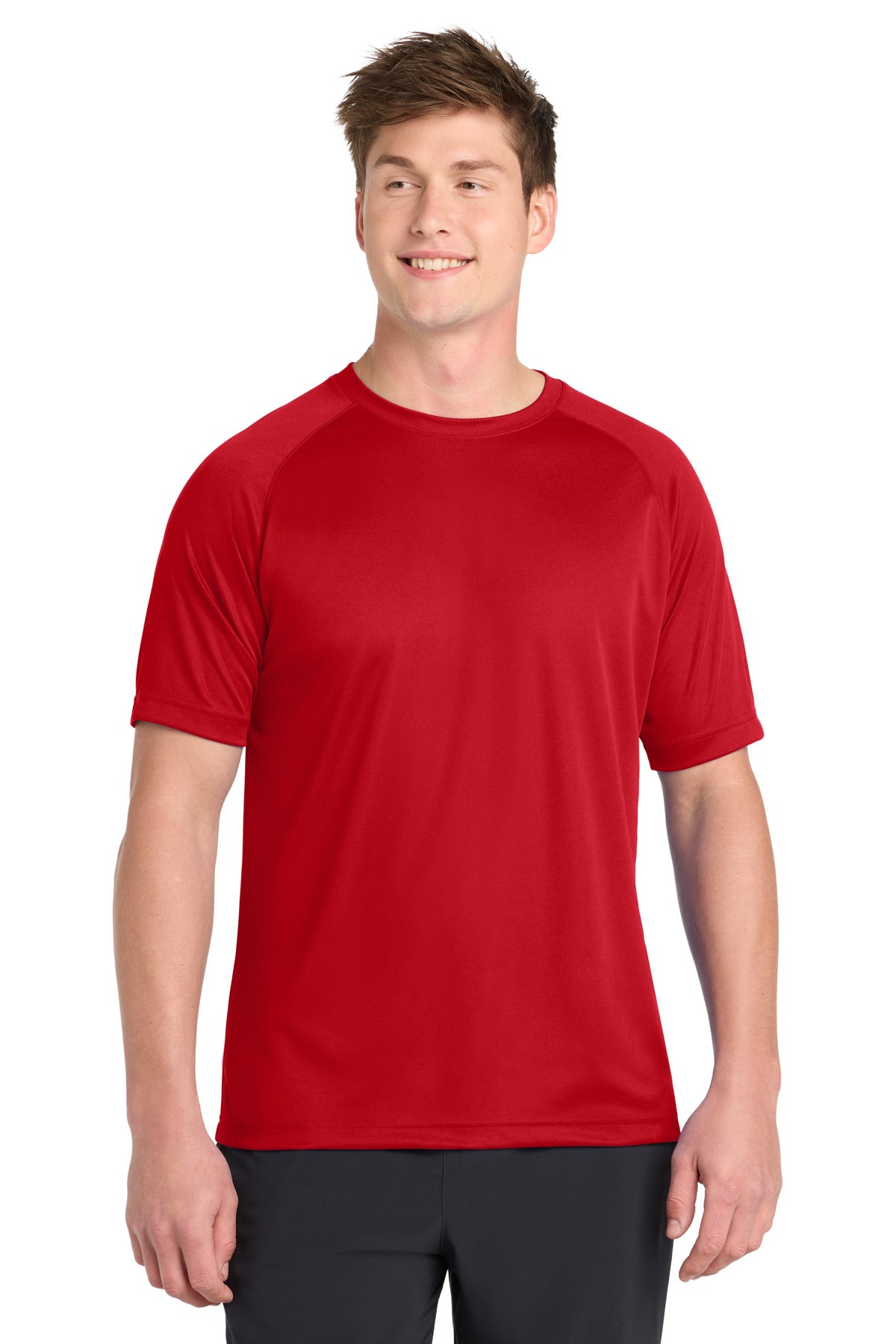 Sport-Tek Dry Zone Short Sleeve Raglan T-Shirt T473 True Red