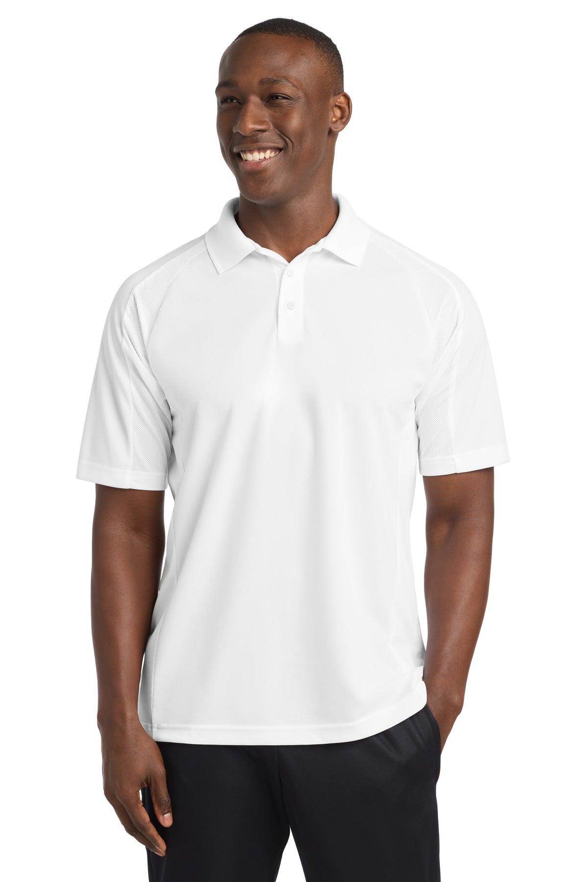 Sport-Tek Dri-Mesh Pro Polo T474 White
