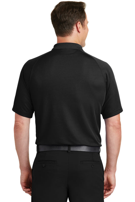 Sport-Tek Dry Zone Raglan Polo. T475 Black
