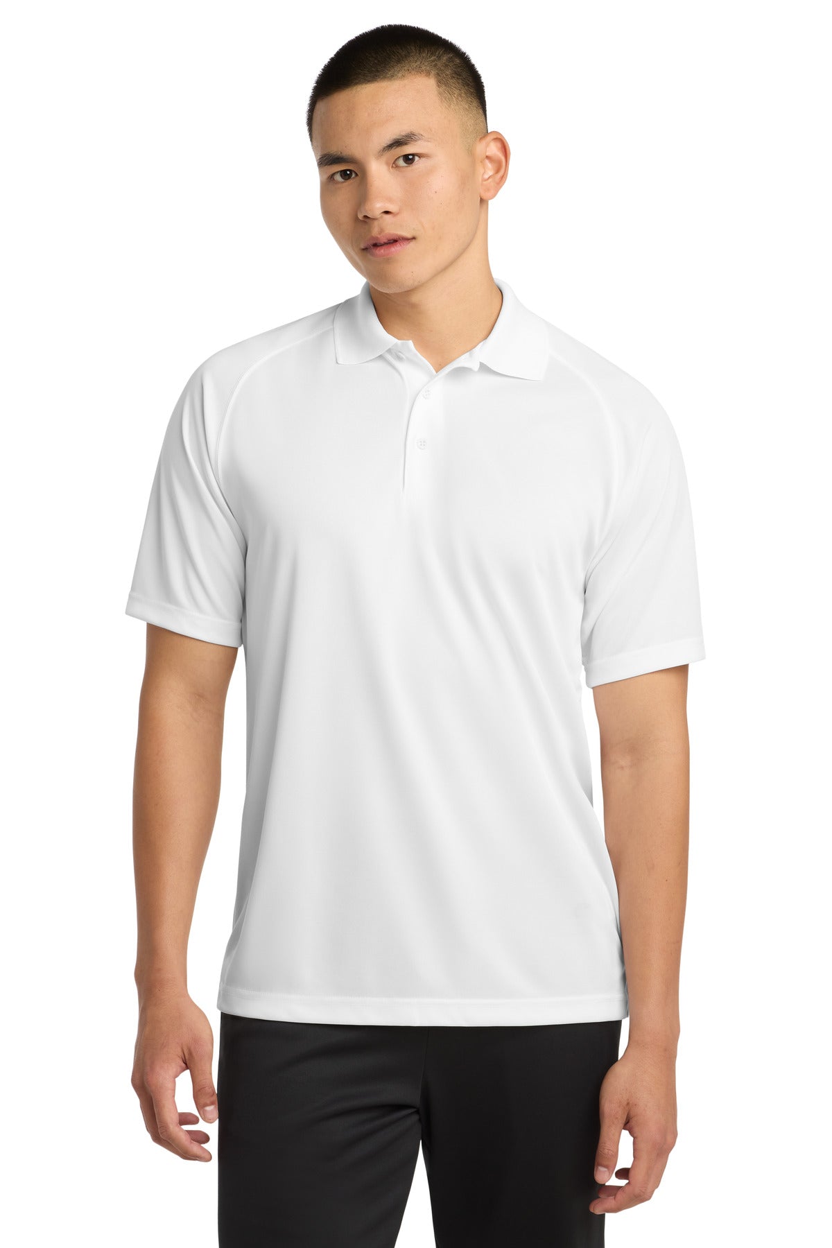 Sport-Tek Dry Zone Raglan Polo T475 White