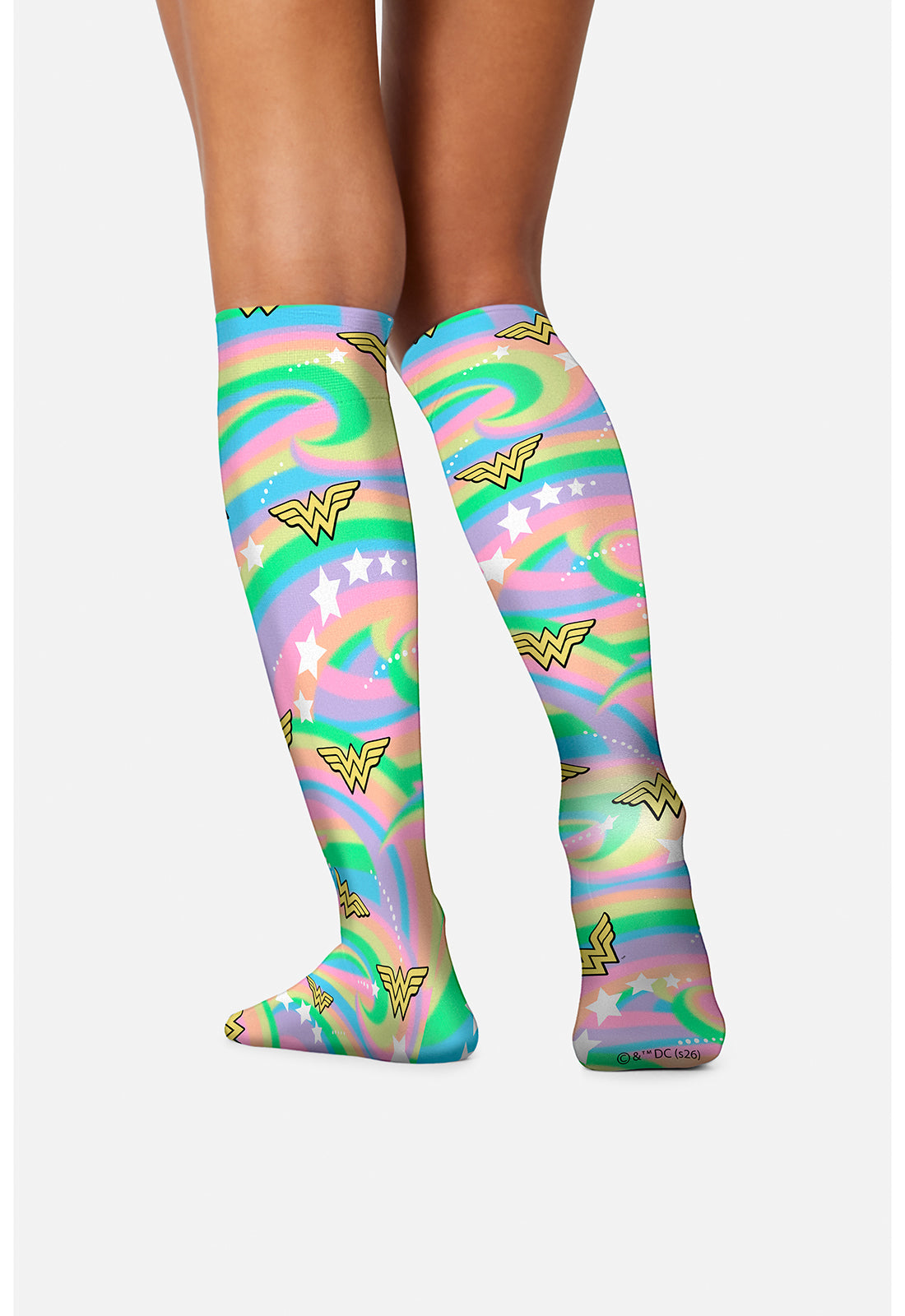 Legwear TCOMFORTSUPPOR Knee High 8-15Mmhg Compression Socks Swirling Stars