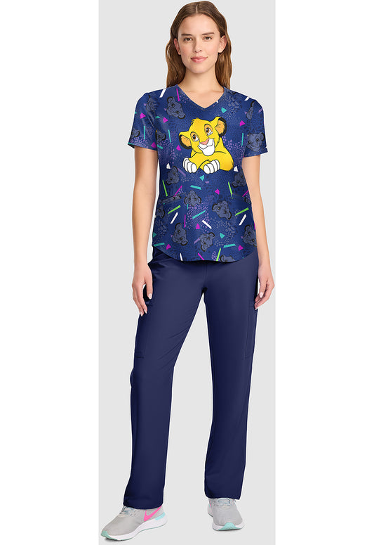 Tooniforms TF737 Women's V-Neck Print Scrub Top My Big Heart