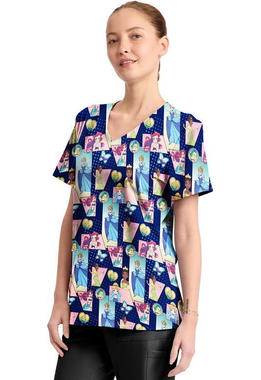 Tooniforms TF794 Print V-Neck Top Comic Princess