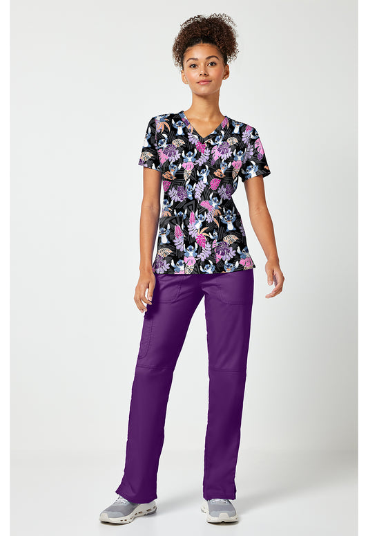 Tooniforms TF796 Women's Print V-Neck Scrub Top Stitch Tribe