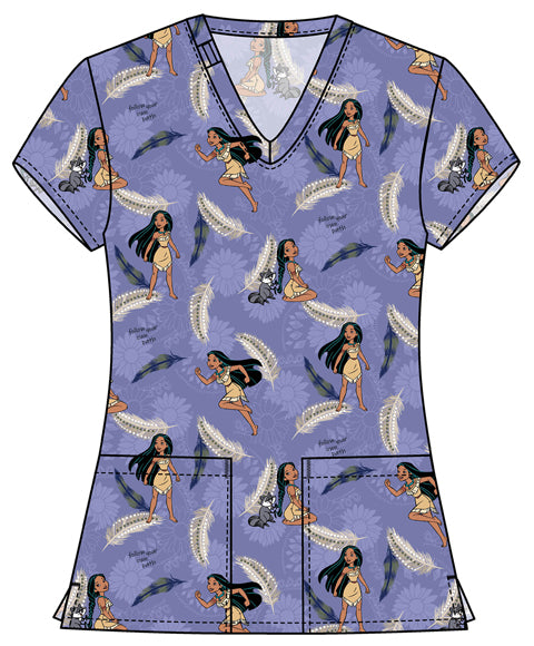 Tooniforms TF796 Print V-Neck Top True Pathways