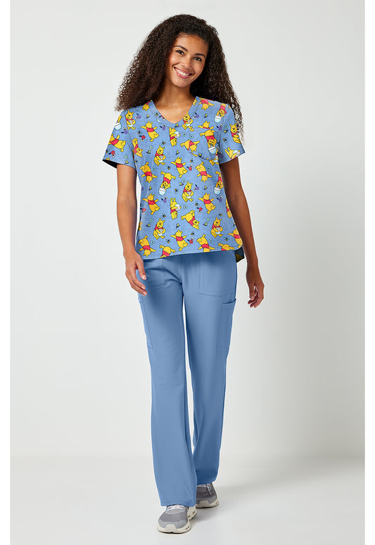 Tooniforms TF797 Women's Print V-Neck Scrub Top I Say Honey