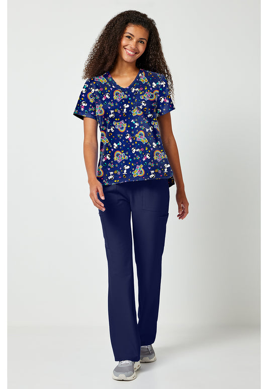 Tooniforms TF797 Women's Print V-Neck Scrub Top Cool Kindness