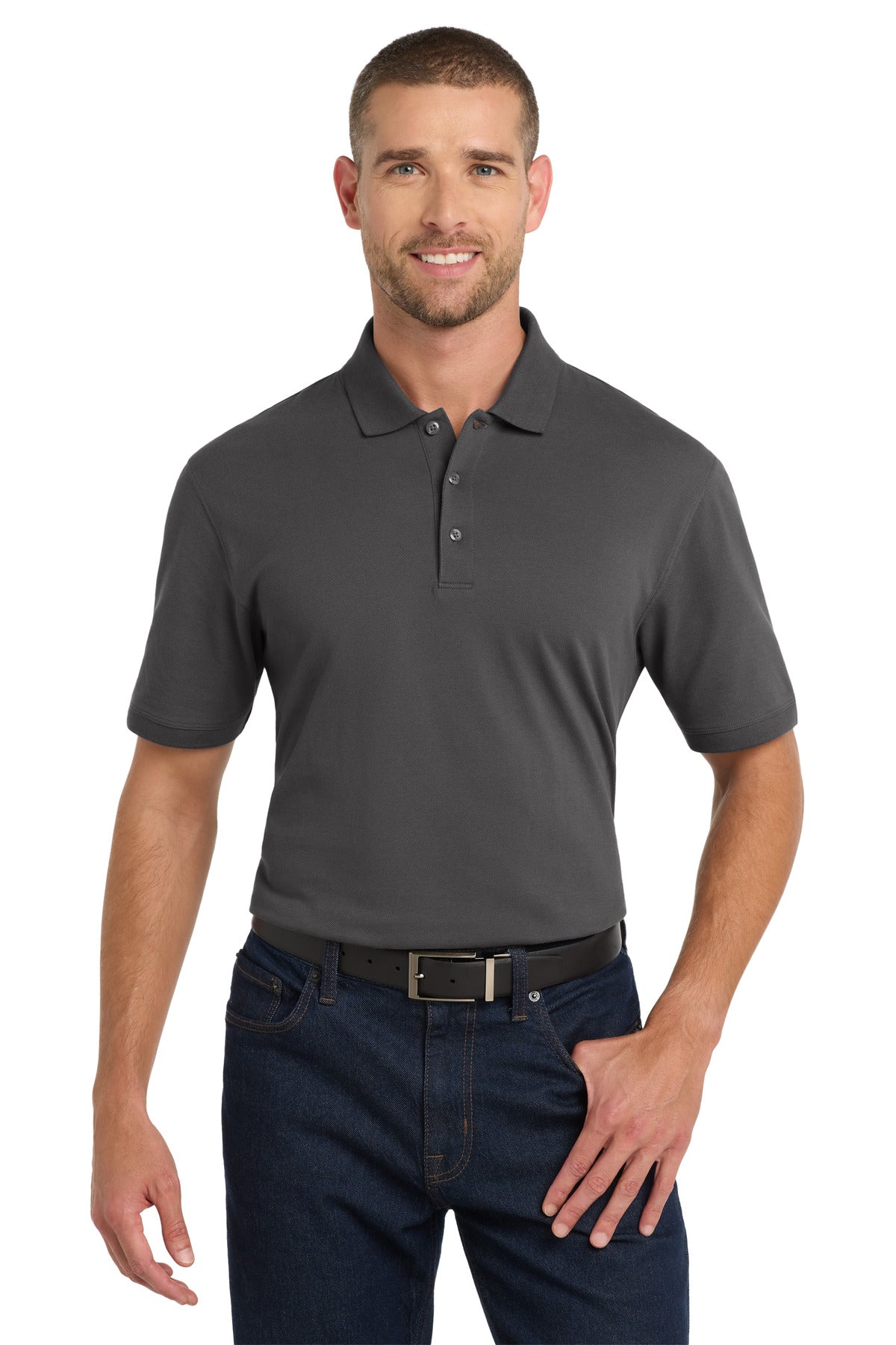 Port Authority Tall EZCotton Polo TK8000 Sterling Grey