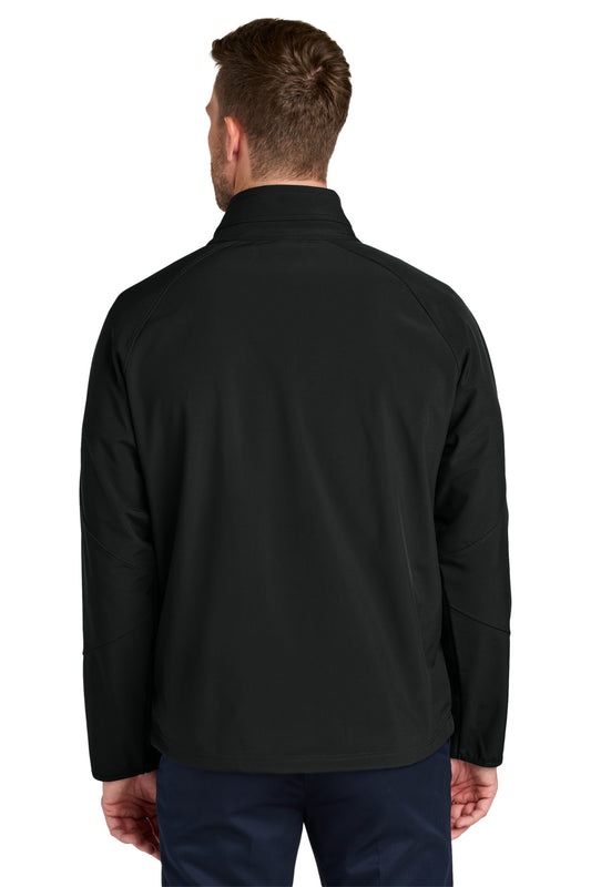 Port Authority Tall Textured Soft Shell Jacket. TLJ705 Black Tall