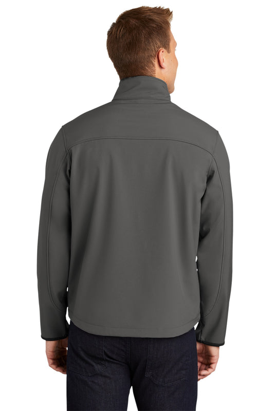 Port Authority Tall Glacier Soft Shell Jacket. TLJ790 Smoke Grey/ Chrome Tall