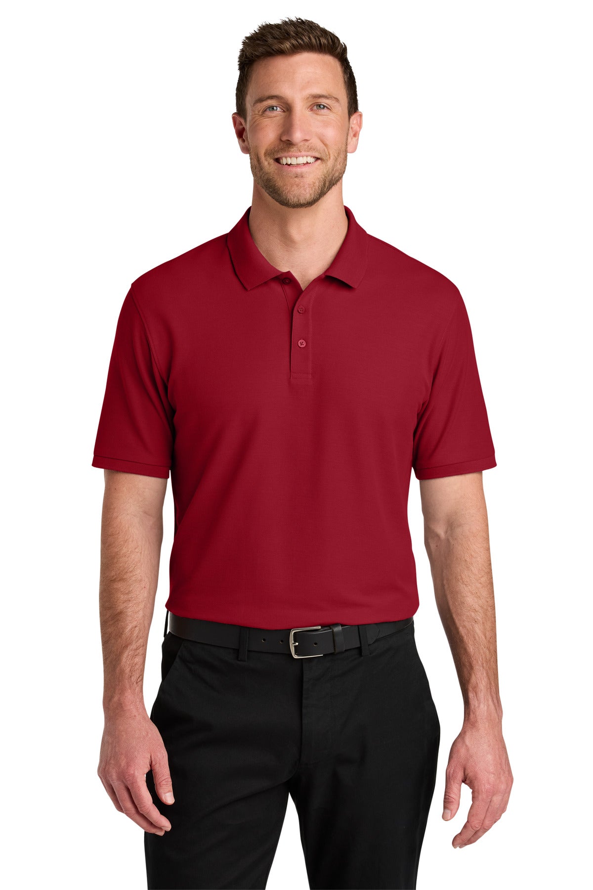 Port Authority Tall Wearever Signature Pique Polo TLK200 Rich Red