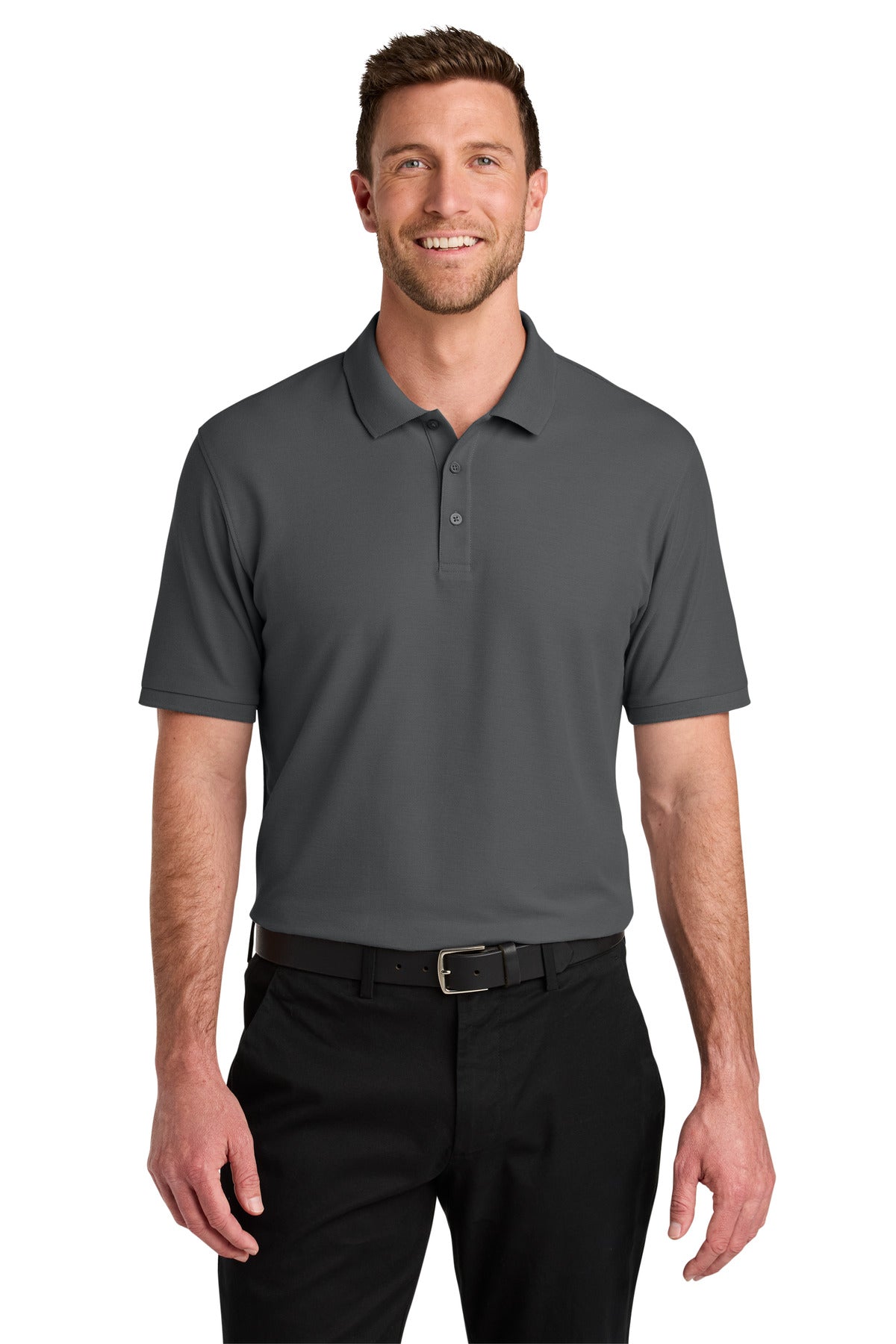 Port Authority Tall Wearever Signature Pique Polo TLK200 Storm Grey