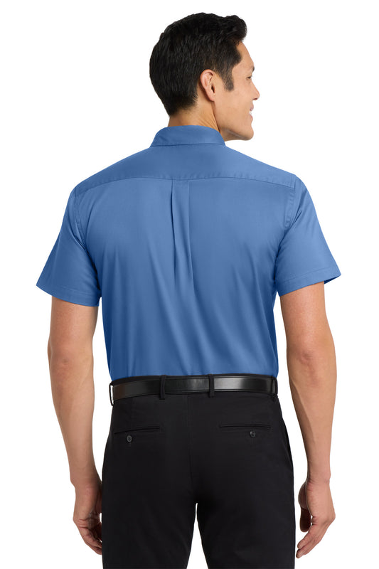 Port Authority Tall Short Sleeve Easy Care Shirt. TLS508 Ultramarine Blue Tall