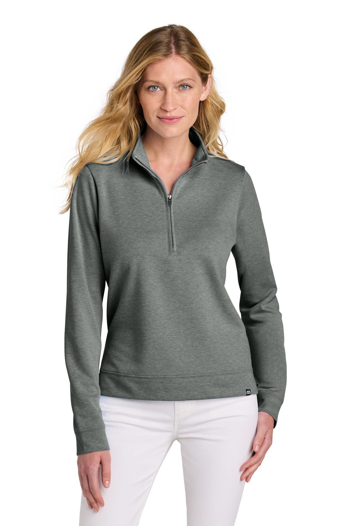TravisMathew Women's Coveside 1/2-Zip TM1LD007 Dark Grey Heather