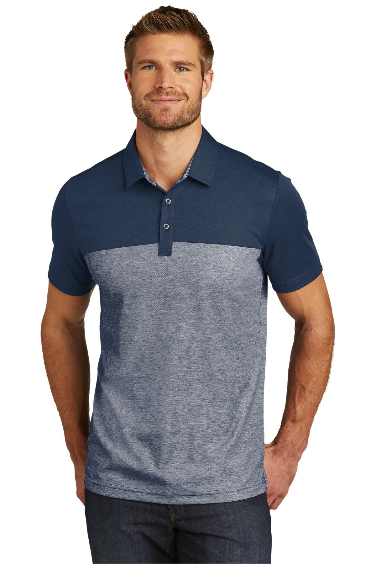 TravisMathew Oceanside Blocked Polo TM1MU414 Blue Nights/ Blue Nights Heather
