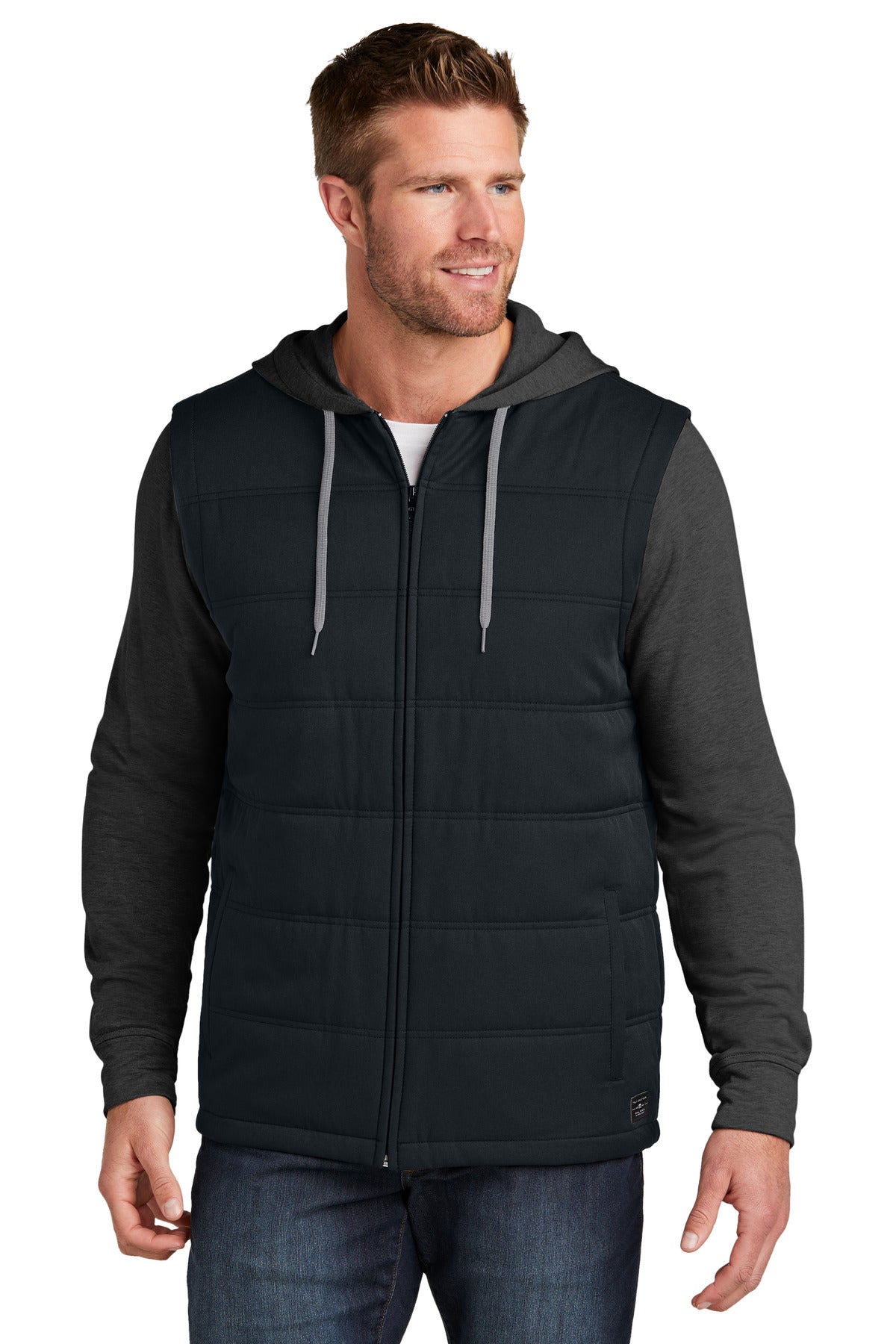 TravisMathew Tides Up Hooded Jacket TM1MZ336 Black/ Black Heather