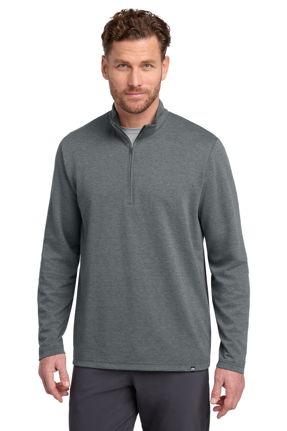TravisMathew Coveside 1/4-Zip TM1MZ339 Dark Grey Heather