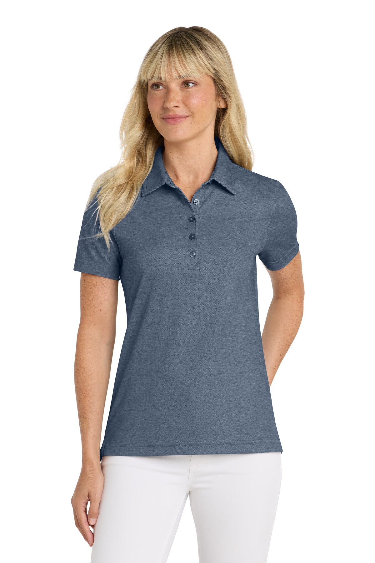 TravisMathew Women's Oceanside Heather Polo TM1WW002 Blue Nights Heather