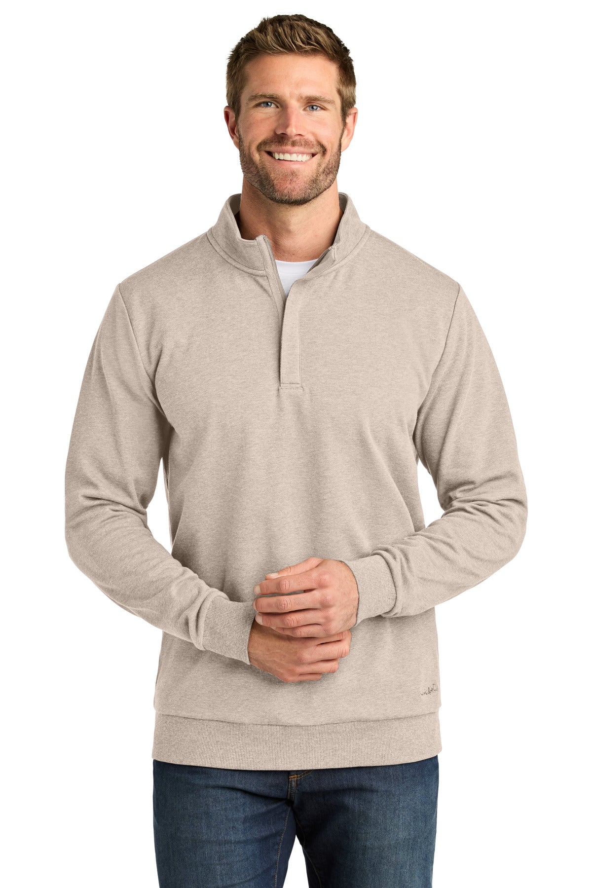 TravisMathew Ocean Villa 1/4-Zip TMA41421 Natural Heather