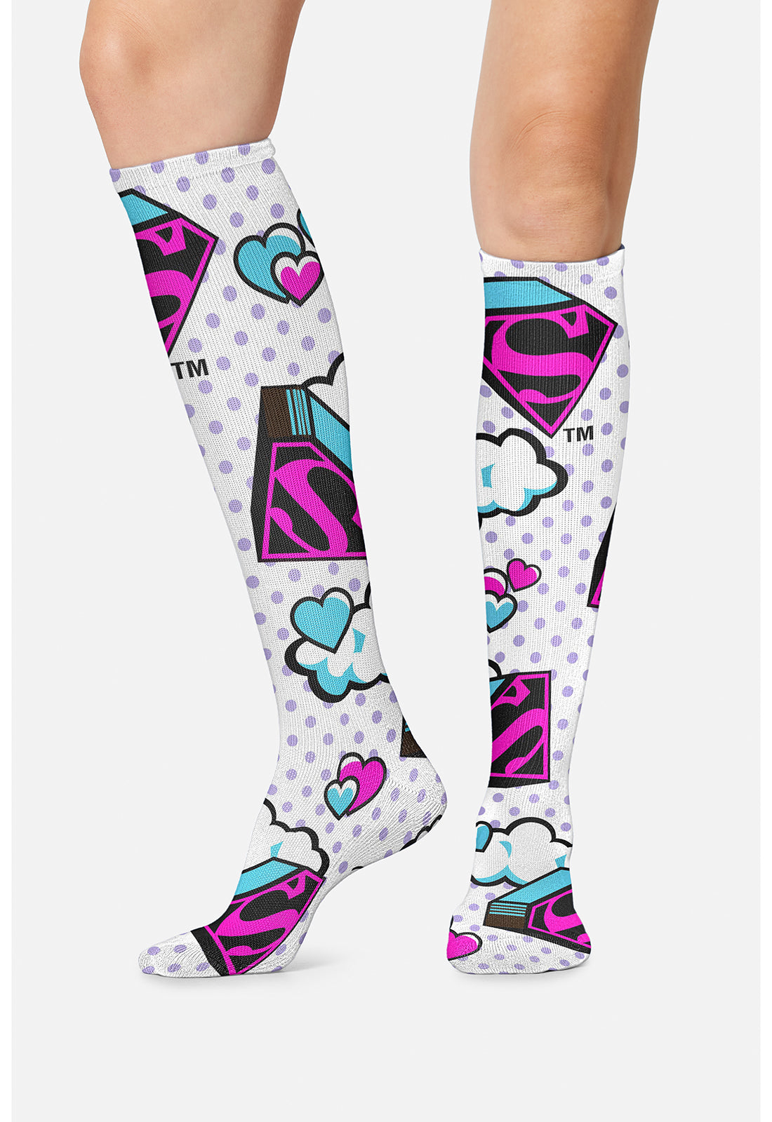 Tooniforms Legwear TPRINTSUPPOR Women's 10-15mmHg Compression Socks Heroic Skies