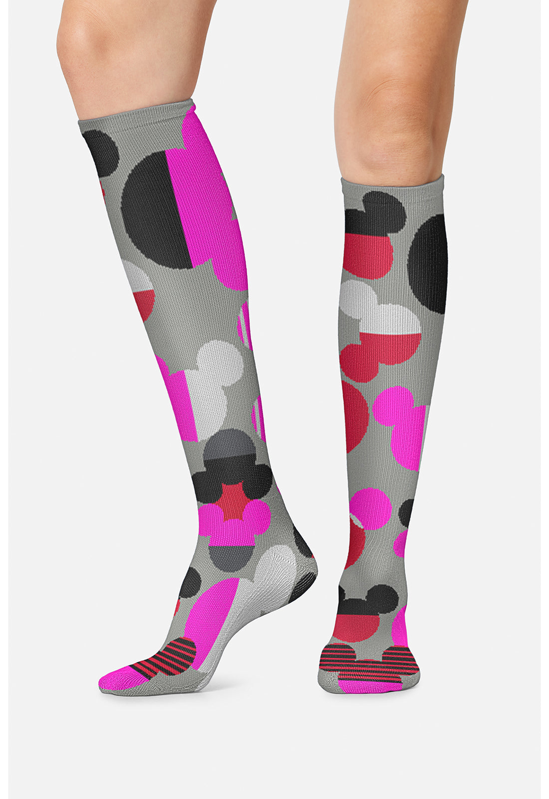 Tooniforms Legwear TPRINTSUPPOR Women's 10-15mmHg Compression Socks Head'S Up