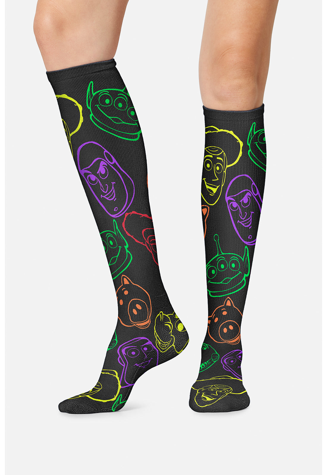 Tooniforms Legwear TPRINTSUPPOR Women's 10-15mmHg Compression Socks Andy'S Friends