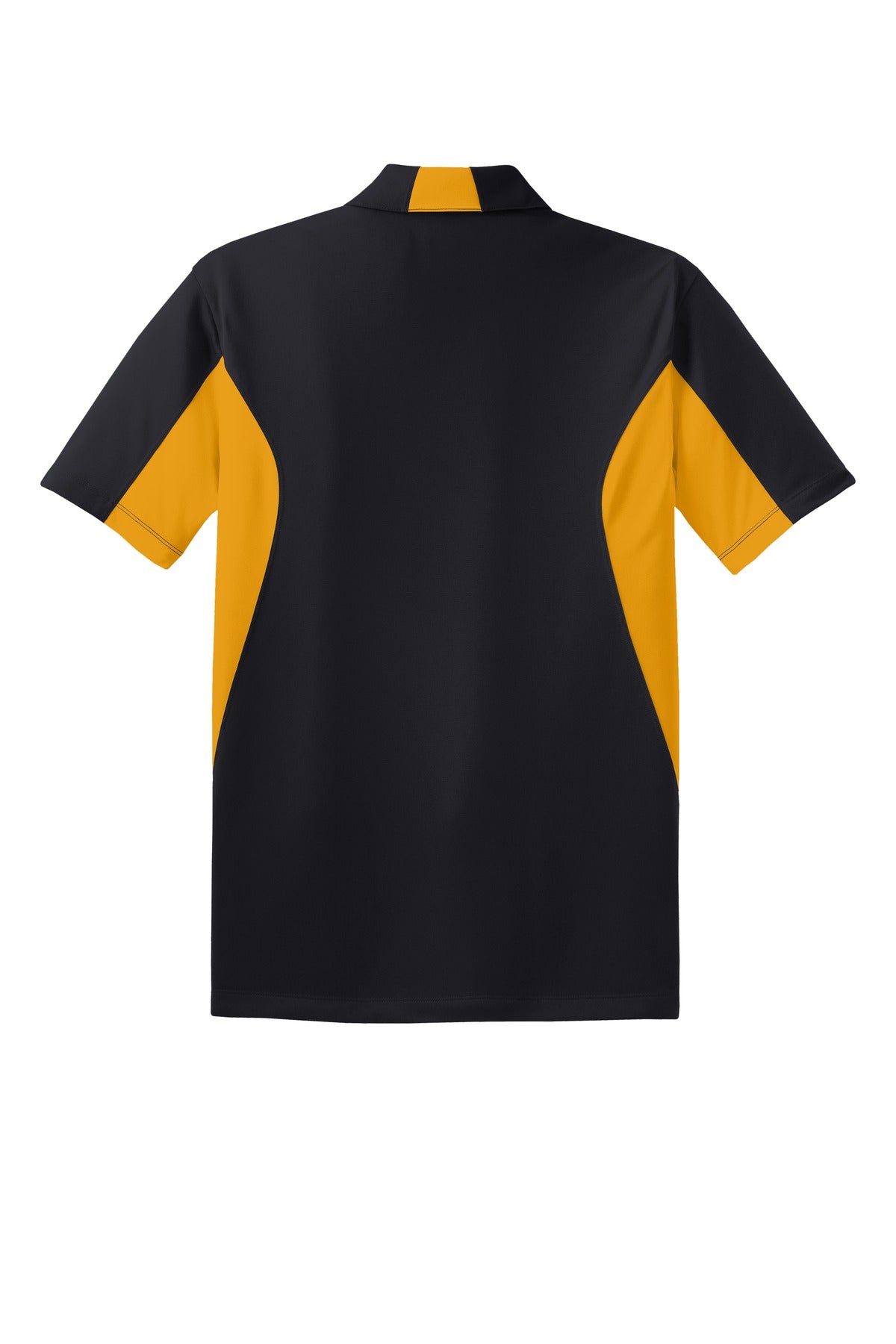 Sport-Tek Tall Side Blocked Micropique Sport-Wick Polo. TST655 Black/ Gold Tall