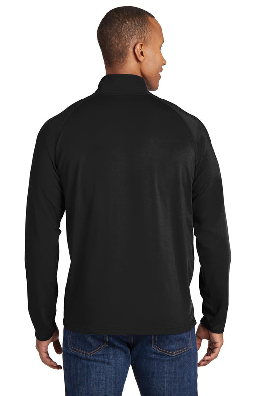 Sport-Tek Tall Sport-Wick Stretch 1/4-Zip Pullover. TST850 Black Tall