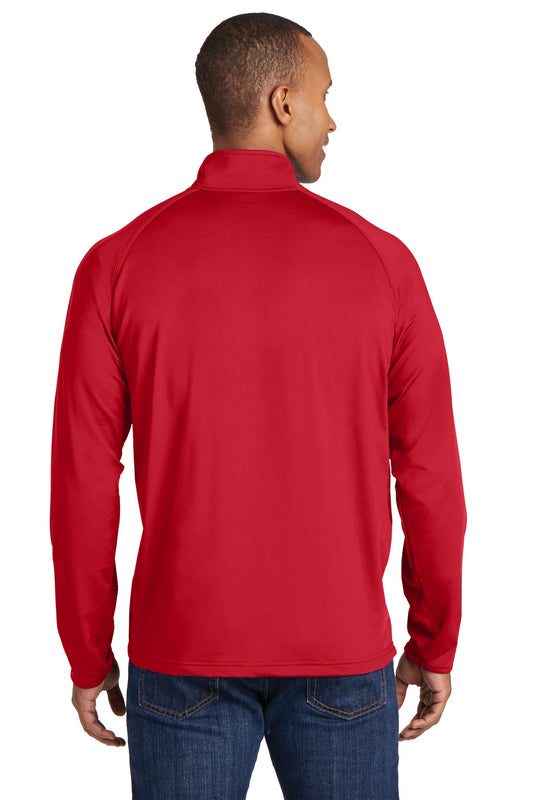 Sport-Tek Tall Sport-Wick Stretch 1/4-Zip Pullover. TST850 True Red Tall