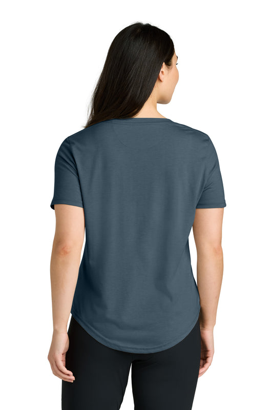 tentree Women's TreeBlend V-Neck T-Shirt TTCW5646 Moonlit Ocean Heather