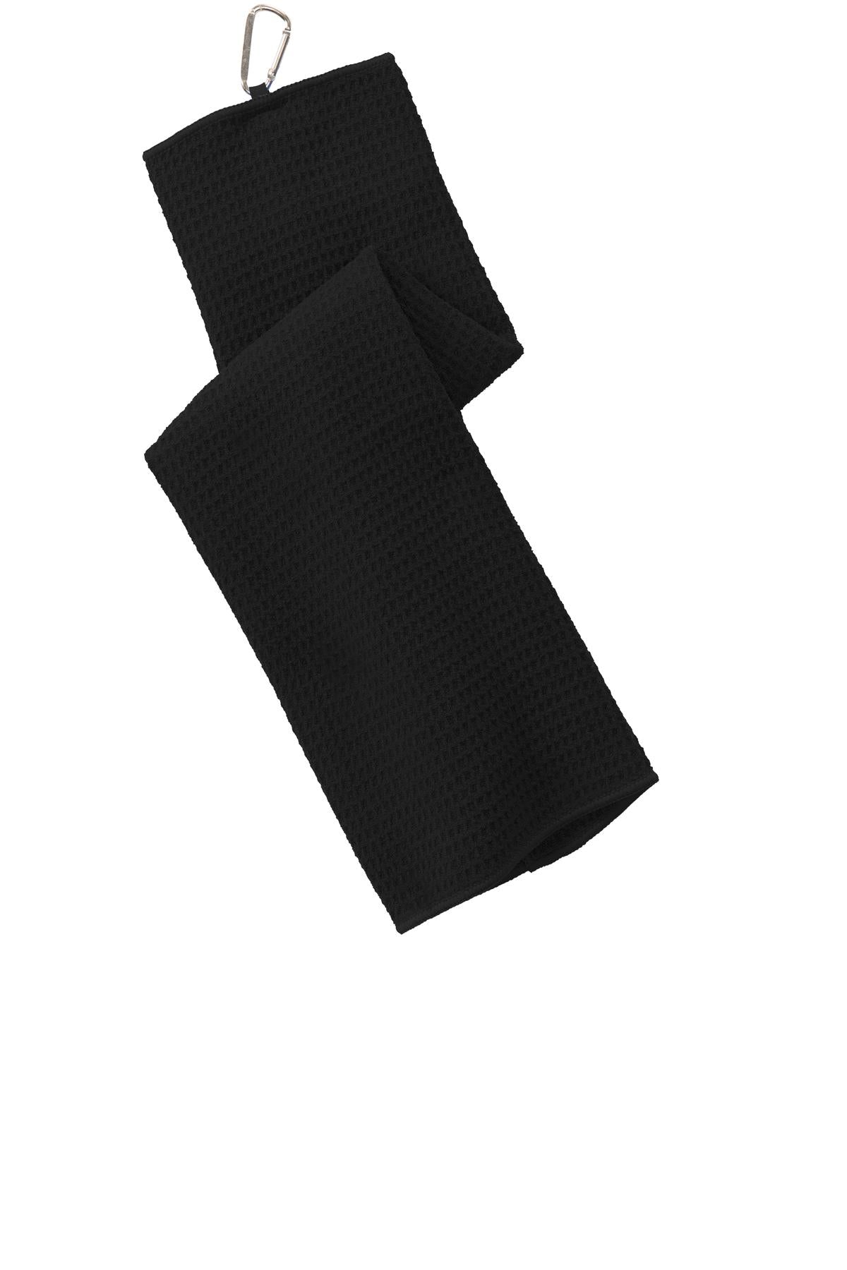 Port Authority Waffle Microfiber Golf Towel TW60 Black