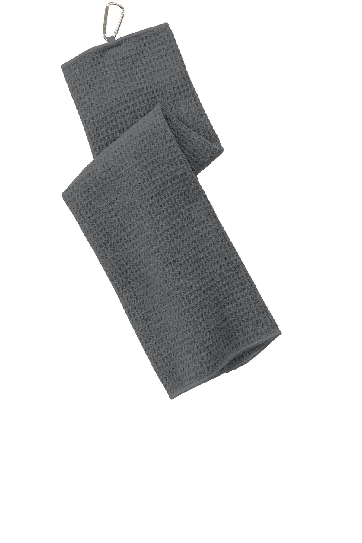 Port Authority Waffle Microfiber Golf Towel TW60 Deep Smoke
