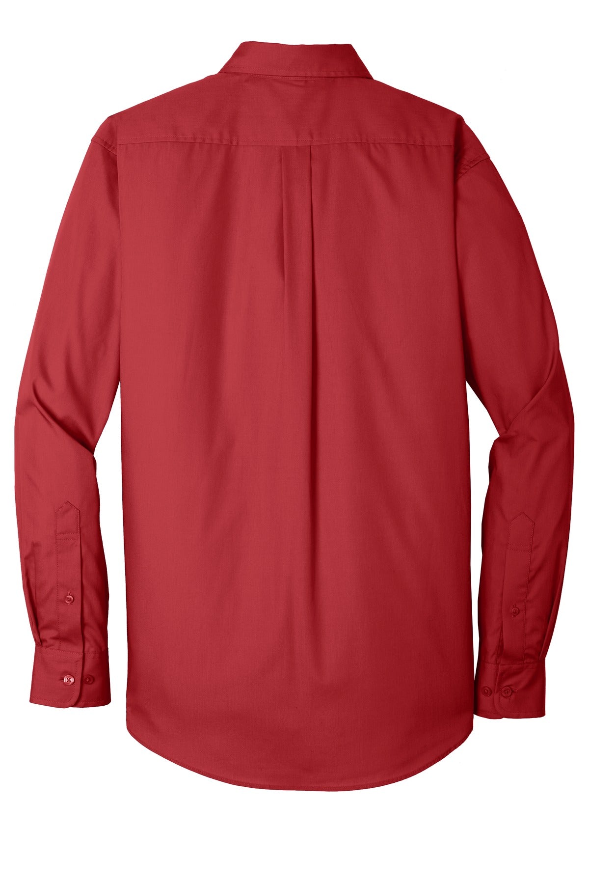 Port Authority Long Sleeve Carefree Poplin Shirt. W100 Rich Red