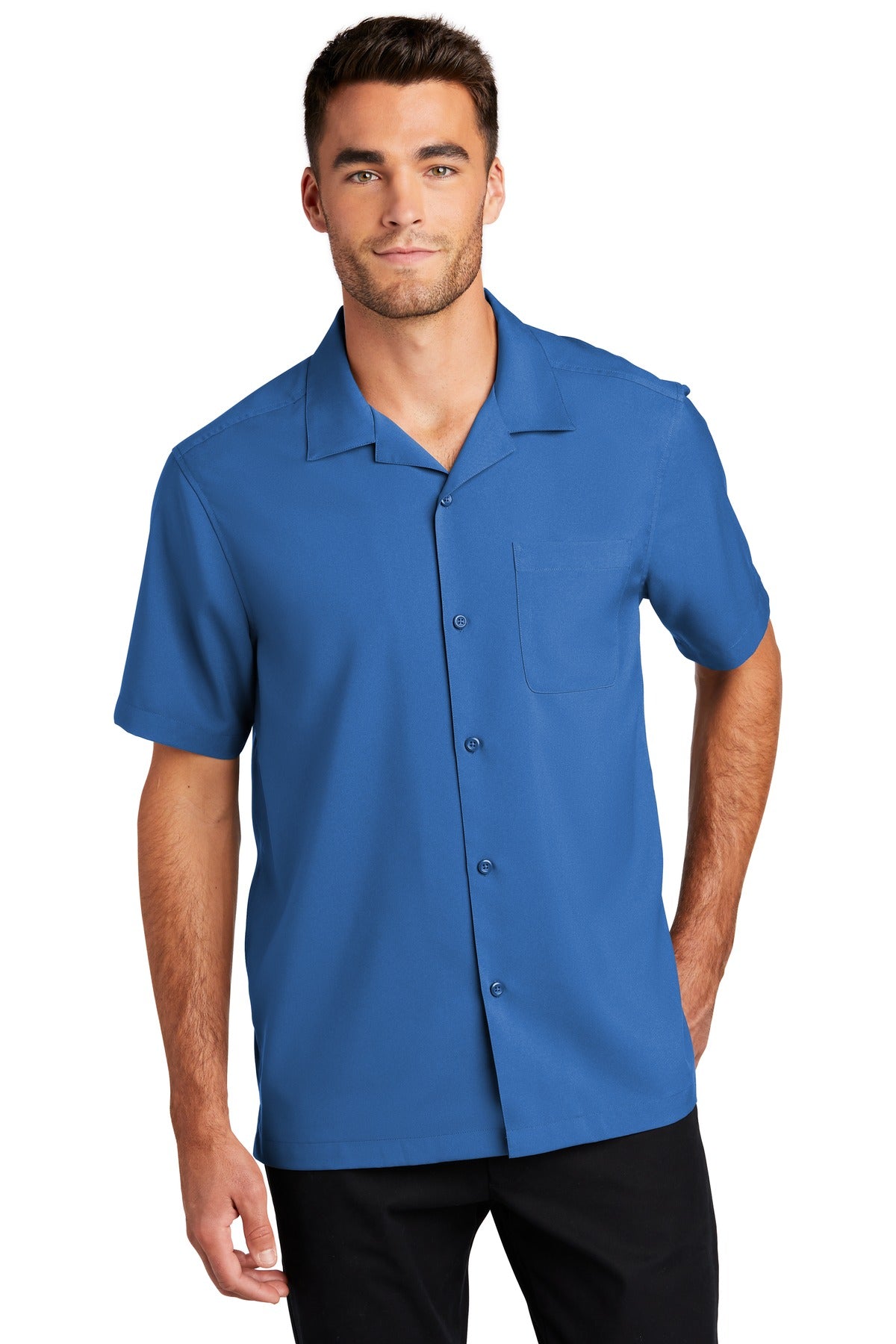 Port Authority Short Sleeve Performance Staff Shirt W400 True Blue