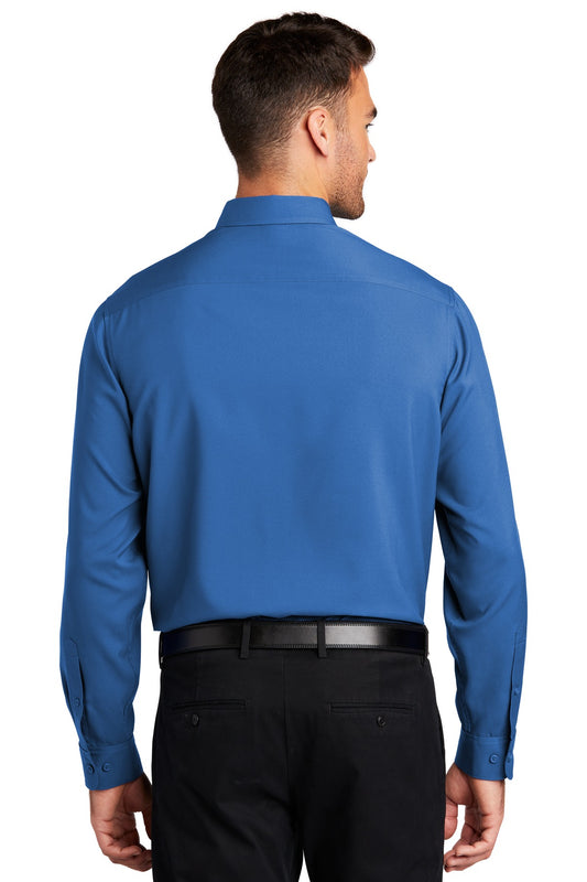 Port Authority Long Sleeve Performance Staff Shirt W401 True Blue