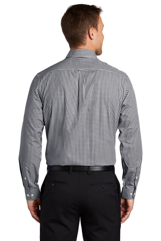 Port Authority Broadcloth Gingham Easy Care Shirt W644 Black/ White