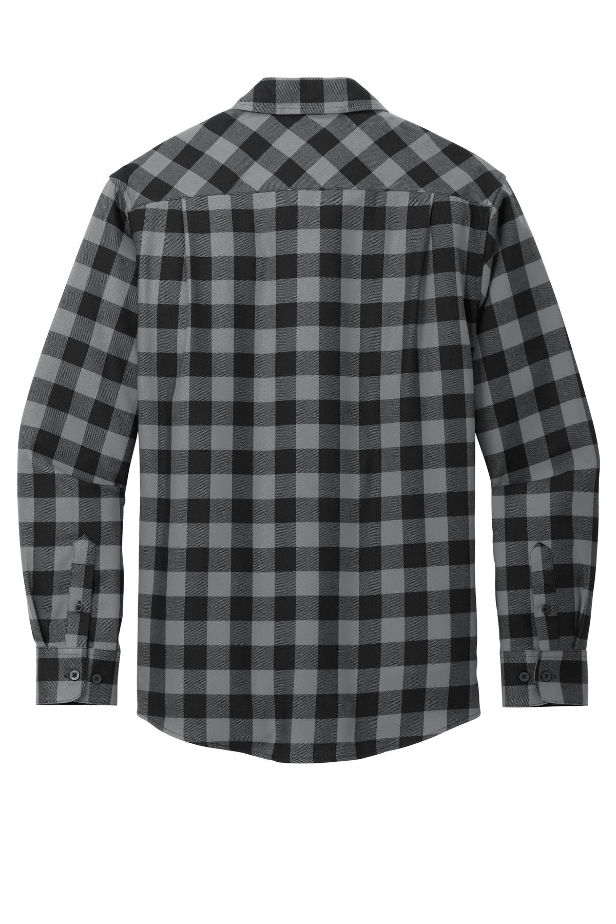Port Authority Plaid Flannel Shirt. W668 Grey/ Black Buffalo Check