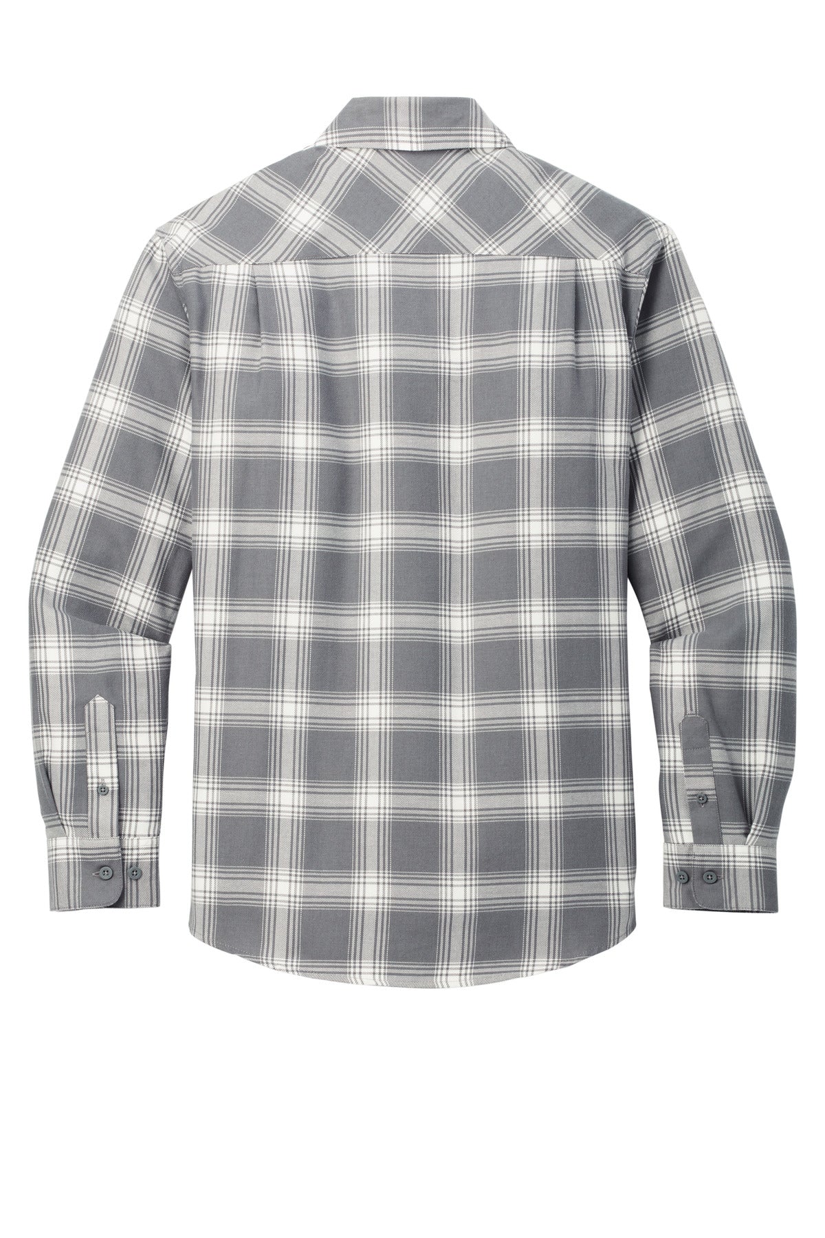 Port Authority Plaid Flannel Shirt. W668 Grey/ Cream Open Plaid