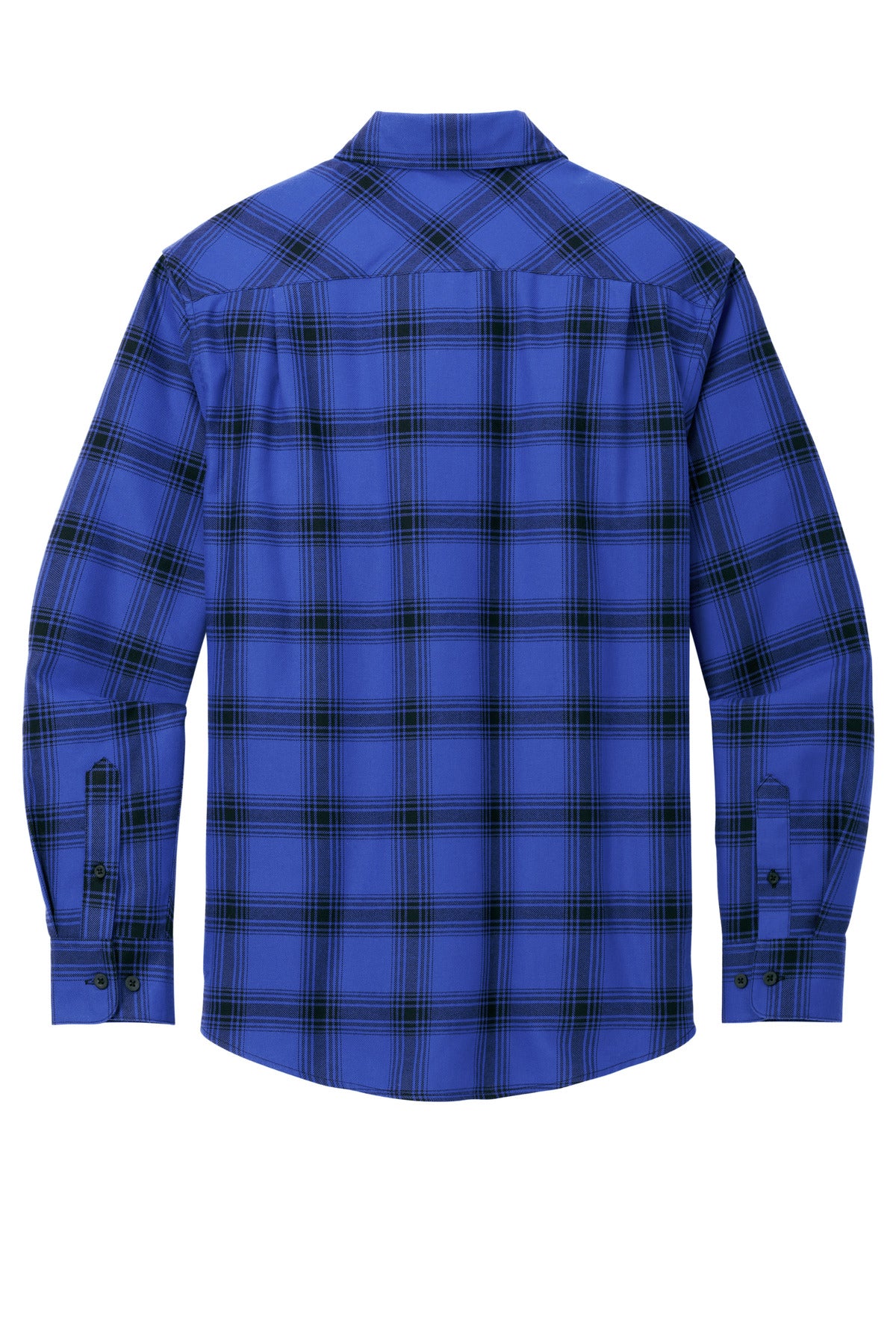Port Authority Plaid Flannel Shirt. W668 Royal/ Black Open Plaid