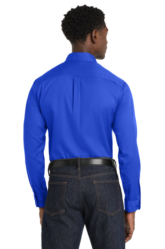 Port Authority Long Sleeve SuperPro React Twill Shirt. W808 True Royal